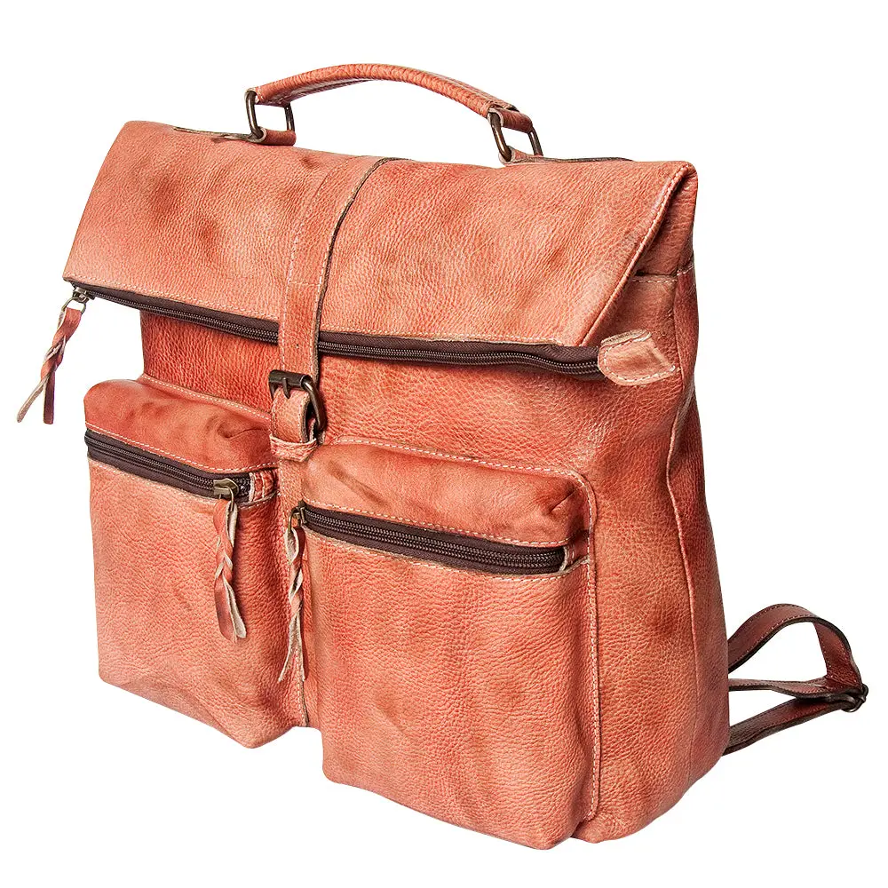 Never Mind Nmbg134c Backpack Vintage Handmade Genuine Cowhide Leather Women Bag Western Handbag Purse 1