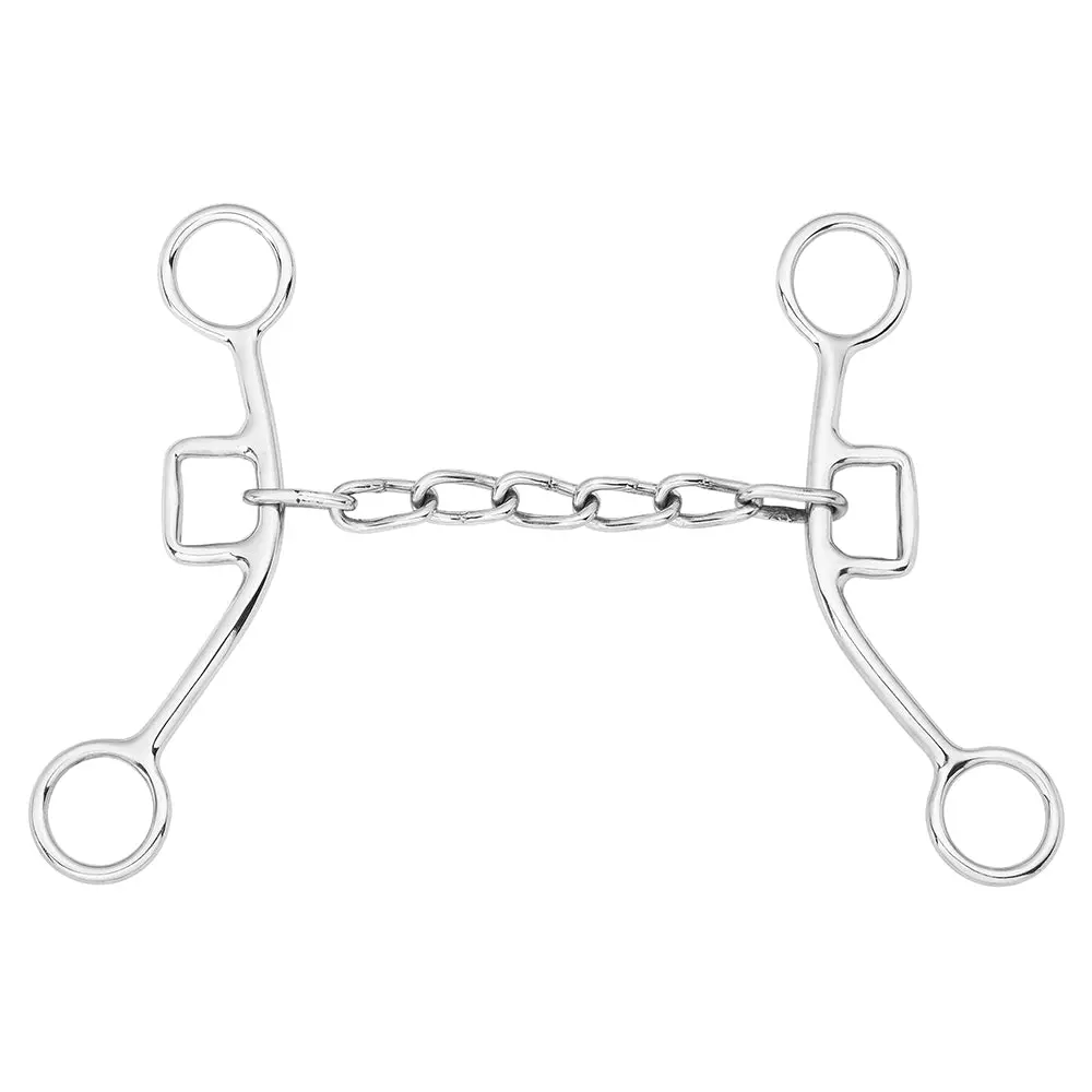 Hilason Western Light Fixed Cheek Chain Bit Stainless Steel For Training | Horse Bits Walking Equine For Horses 1