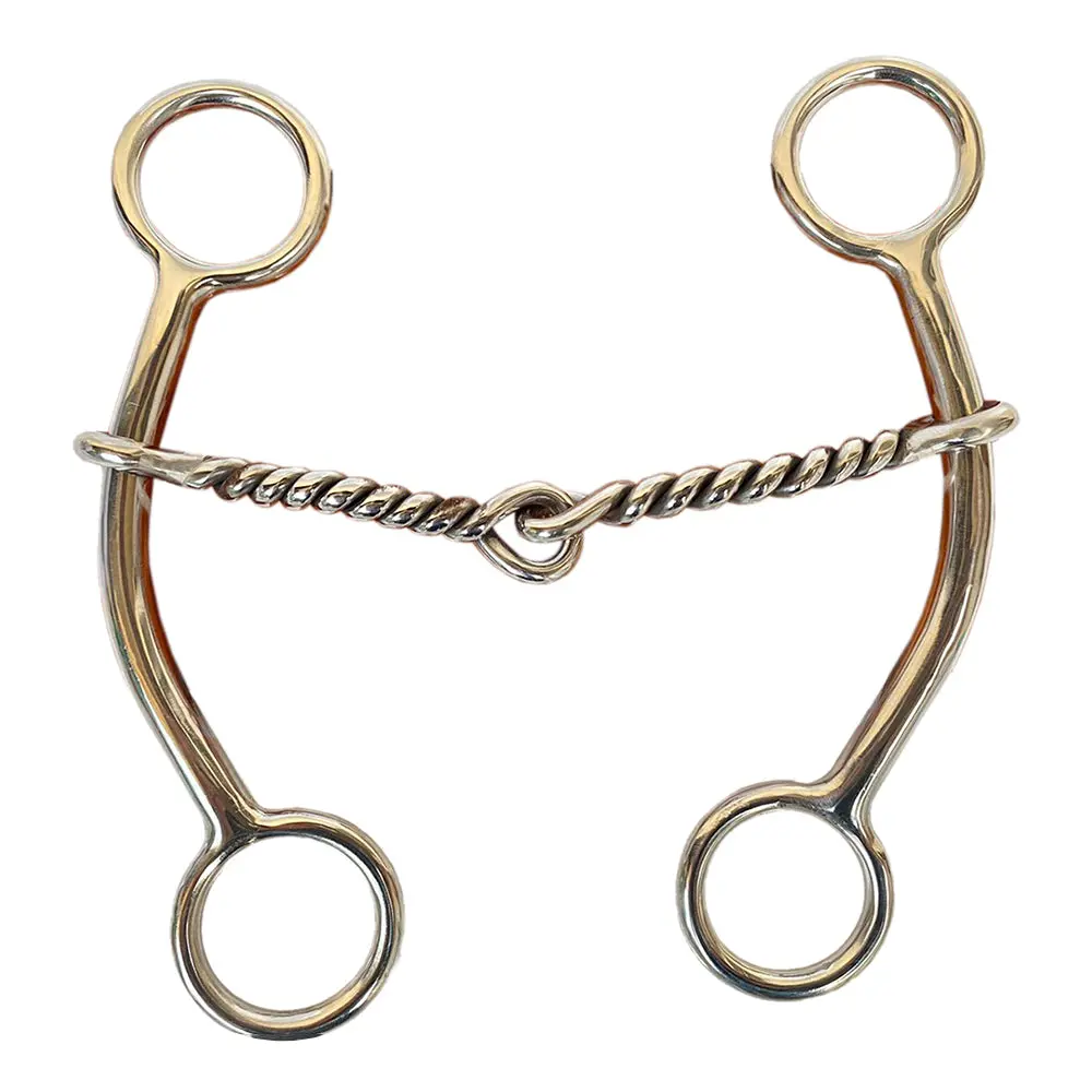 Hilason Western Horse Goostree Twisted Wire 5 In Mouthpiece Curb Bit Stainless Steel 1