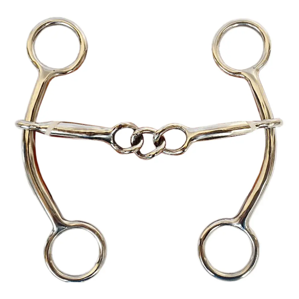 Bar H Equine Horse Goostree Twisted Middle 5 In Mouthpiece Curb Bit Stainless Steel 1