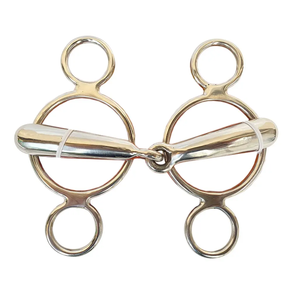 Hilason Light Weight Hollow 3Ring Continental Gag Bit With Stainless Steel | Horse Bits Western Walking Training Equine Horses 1