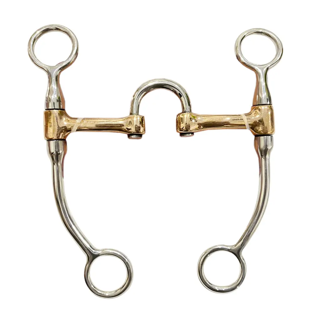 Hilason Western Horse 5 Inch Mouthpiece Copper Correction Stainless Steel Bit | Horse Bits Walking Training Equine For Horses 1