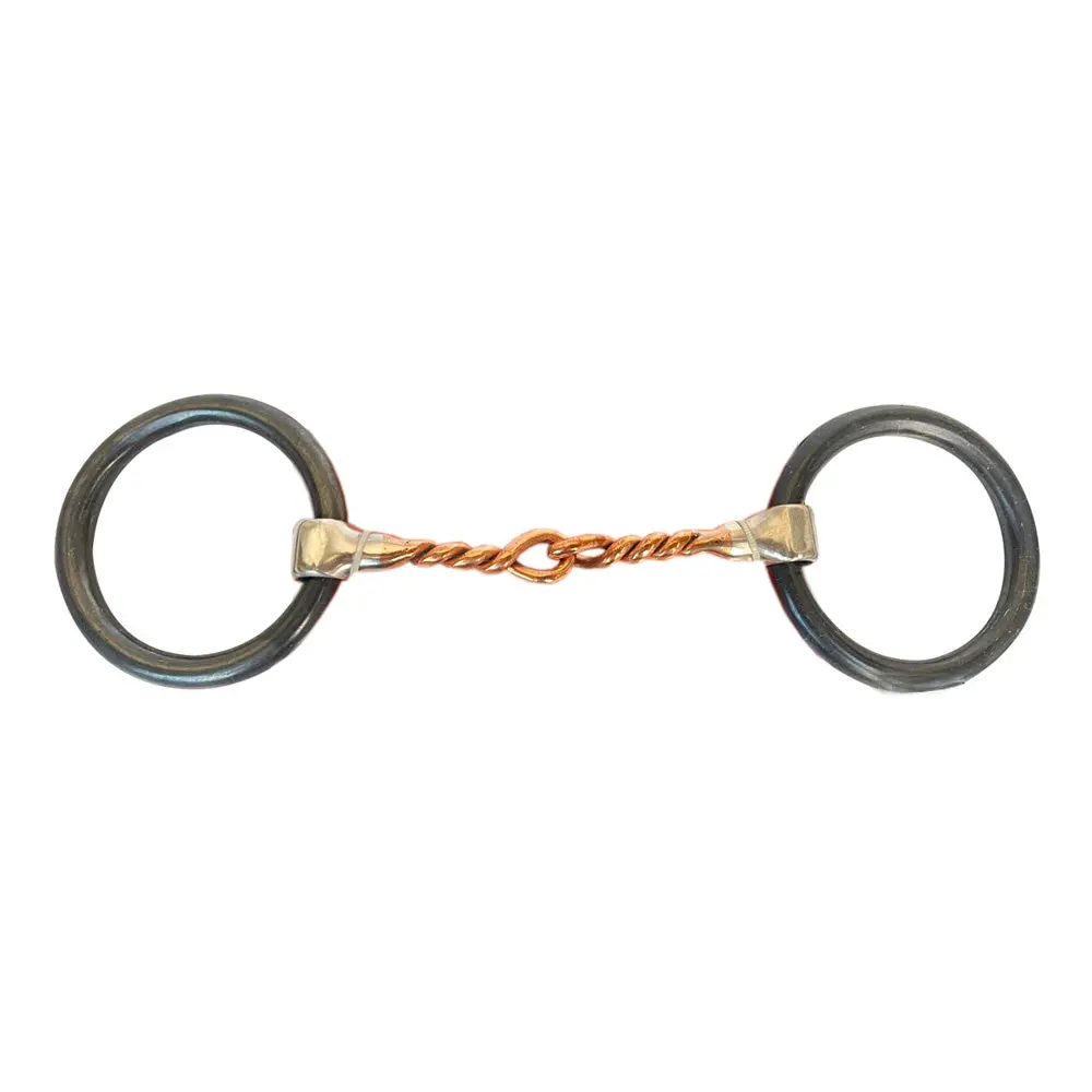 Hilason Western Horse Snaffle Bit Mouthpiece 5 Inch Twisted Copper Wire Ss Metal | Horse Bits Western Walking Training Equine For Horses 1