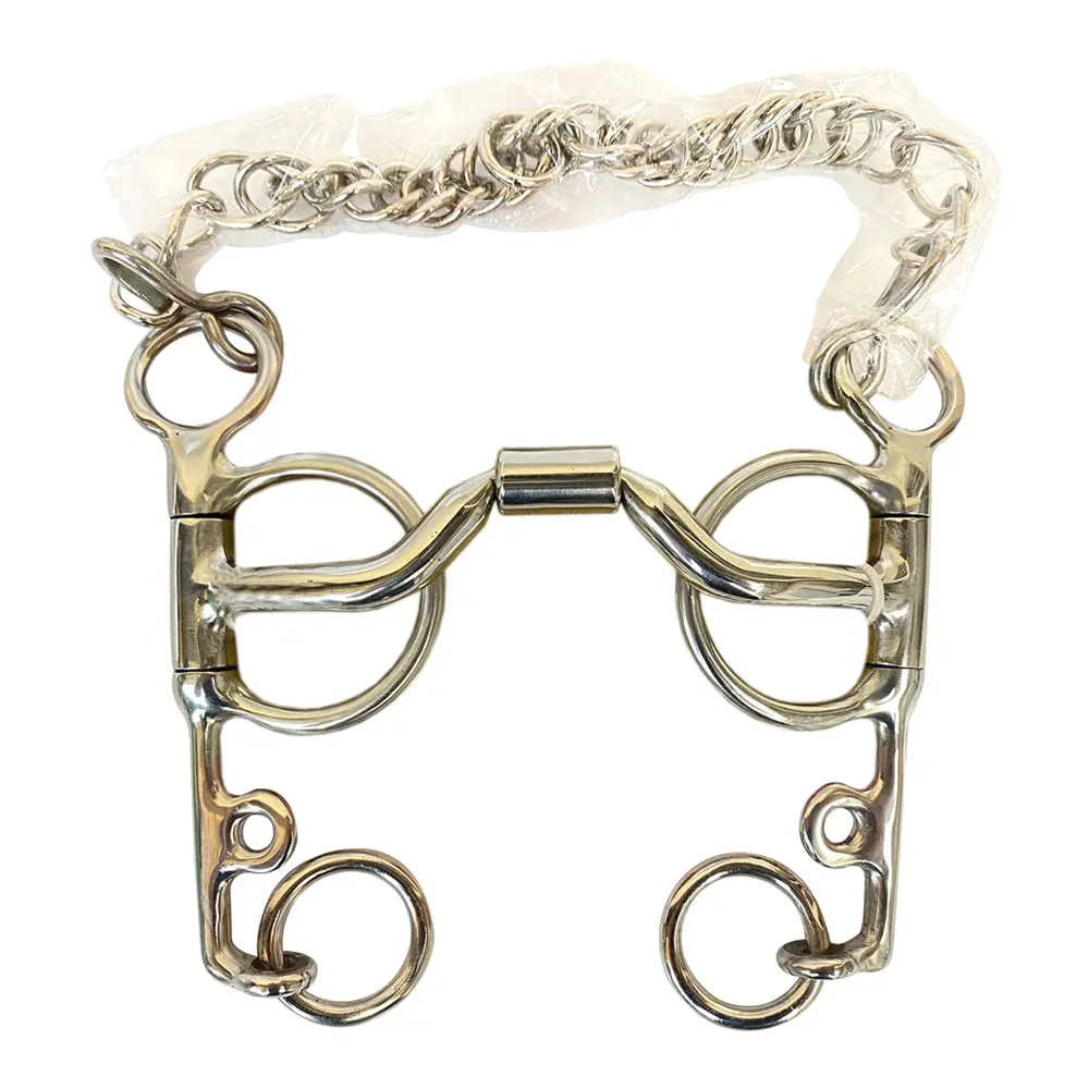 Hilason Pelham Forward Low-Ported Bit Stainless Steel Horse Bits | Western Walking Training Equine For Horses 1