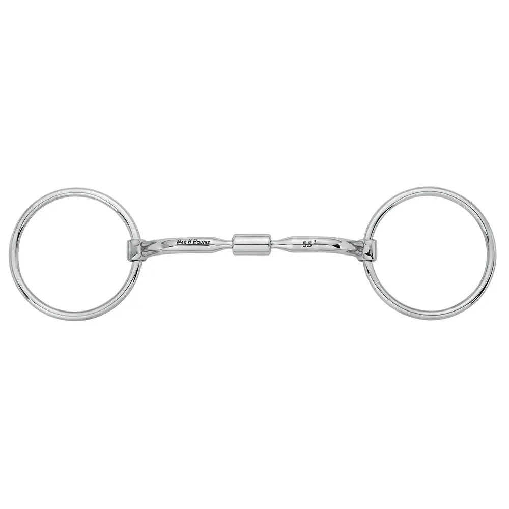 Bar H Equine 5-1/2 In Loose O Ring Snaffle With Comfort Mouthpiece Stainless Steel 1