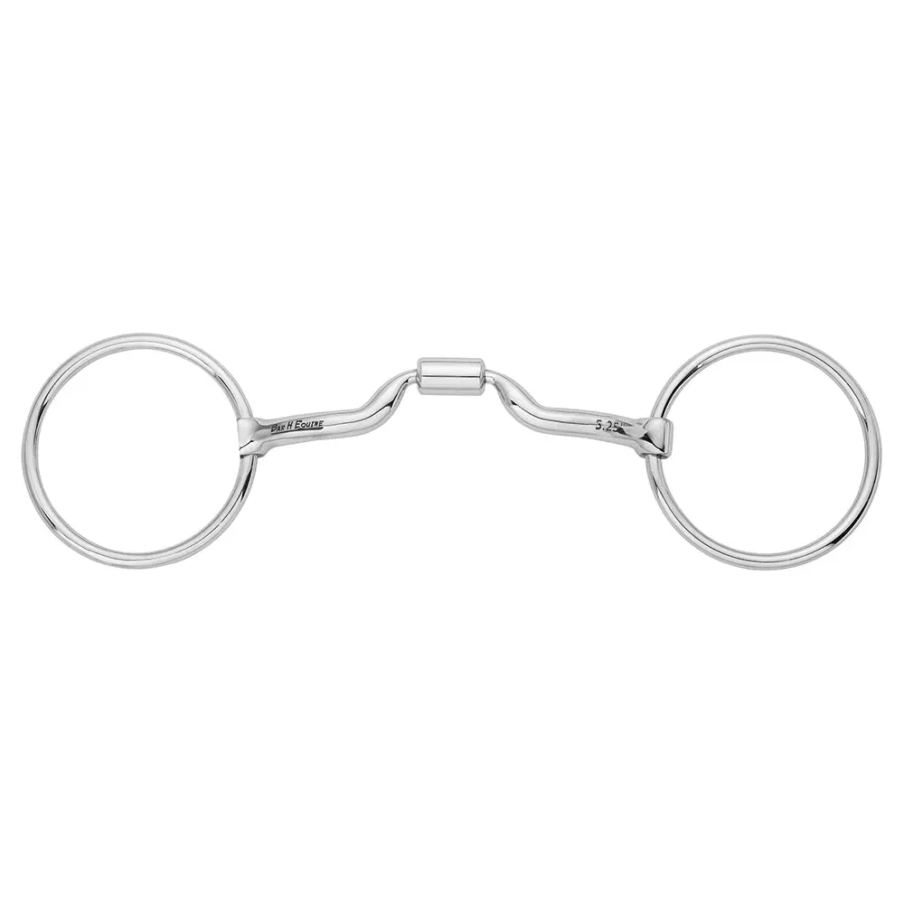 Bar H Equine Loose O Ring Snaffle With Low Port Comfort Mouthpiece 1