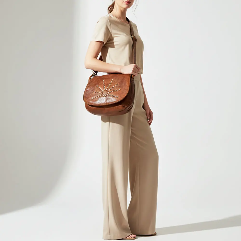Spaghetti Western Swc156cg Cross Body I Vintage Handmade Drum Dyed Genuine European Cowhide Leather Women Bag Western Handbag Purse 2
