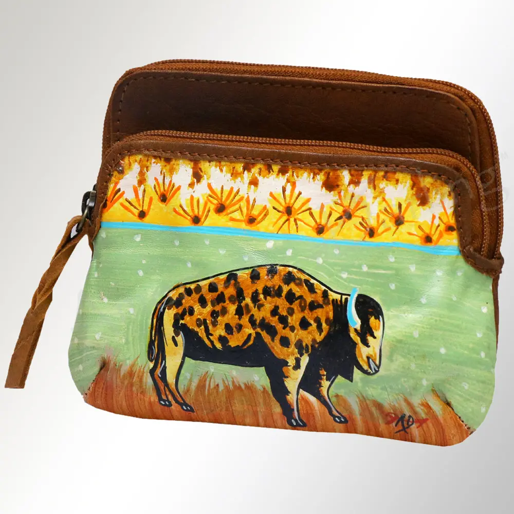 American Darling Coin Purse Full Grain Genuine Leather Western Women Bag | Handbag Wallet Purses For 3