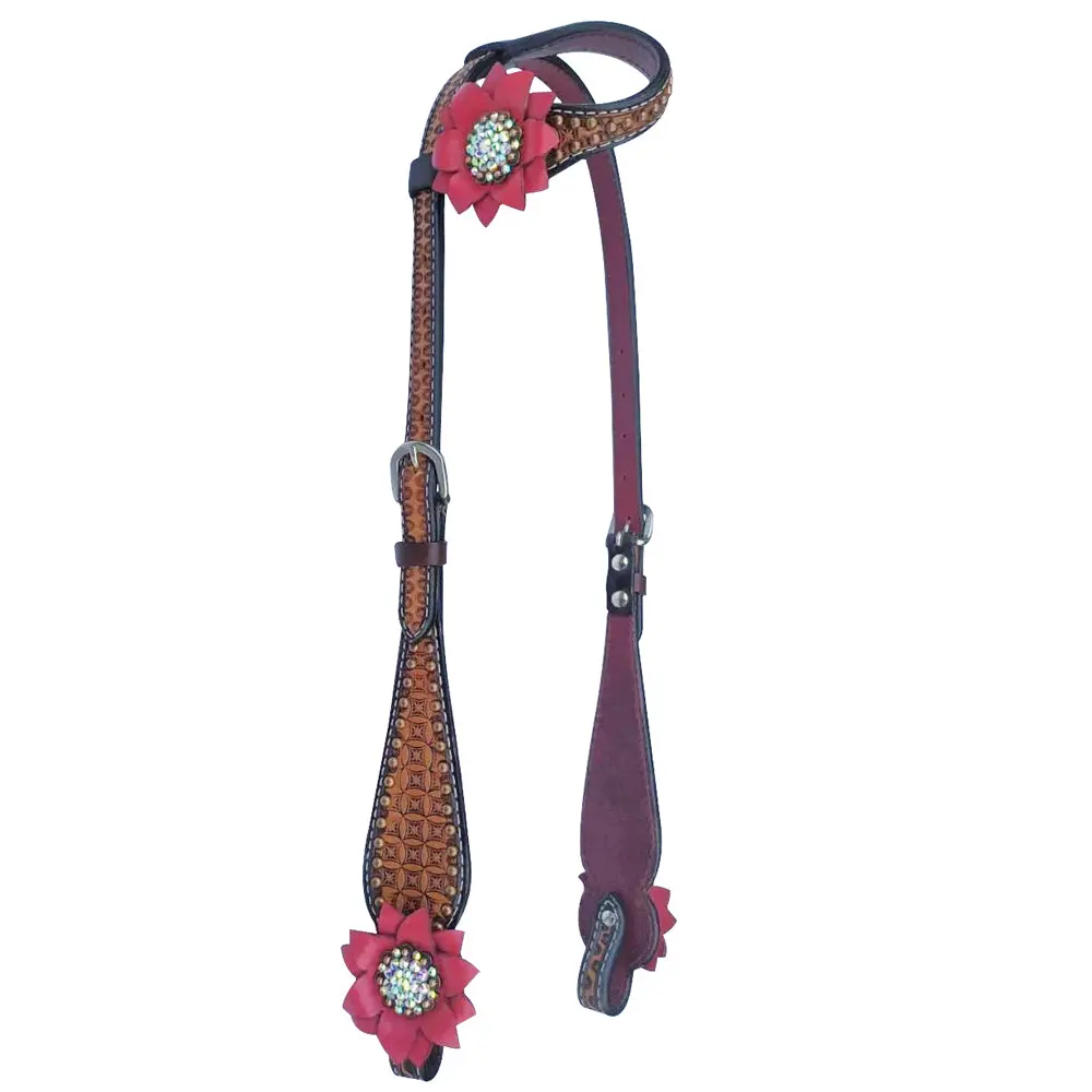 Bar H Equine American Leather Horse Saddle Tack One Ear Headstall  Breast Collar Browband Wither Strap Set 1