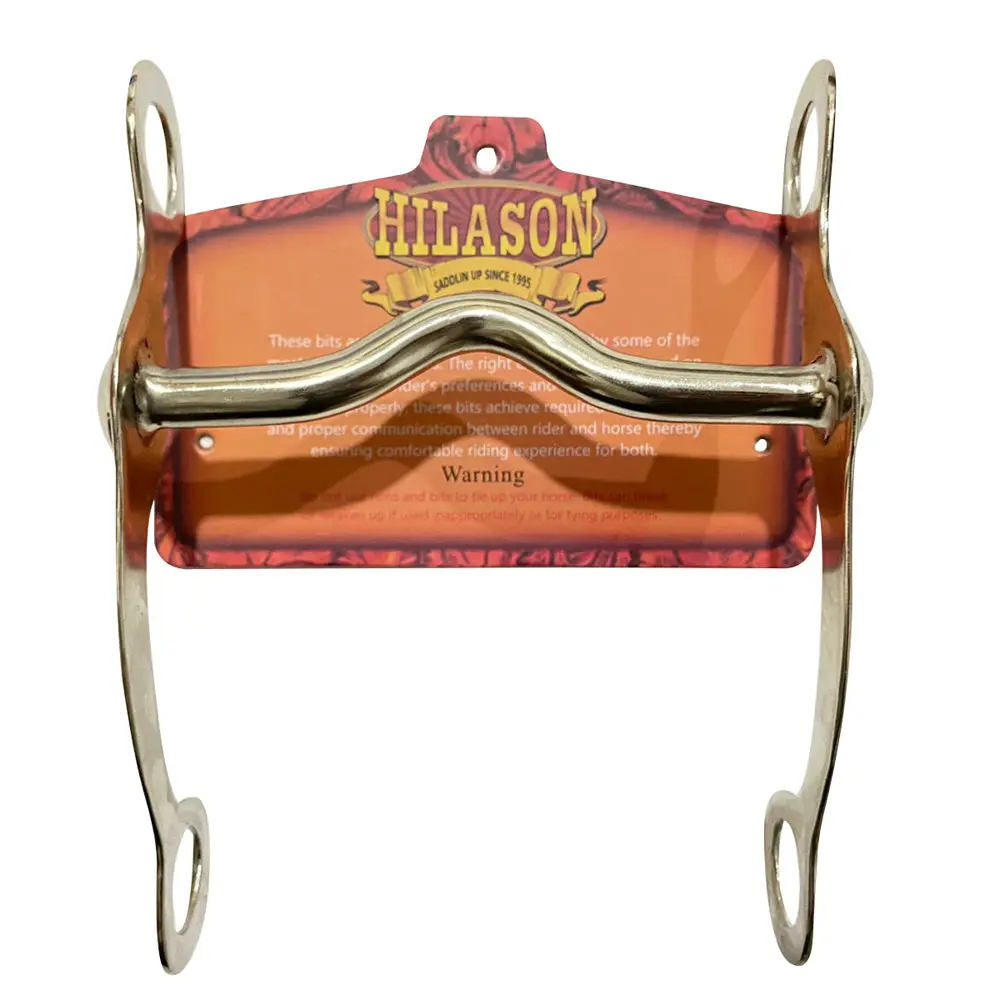 Hilason 5" Western Horse Low Port Nickel Plated Pony Curb Bit Stainless Steel | Horse Bits Walking Training Equine For Horses 1