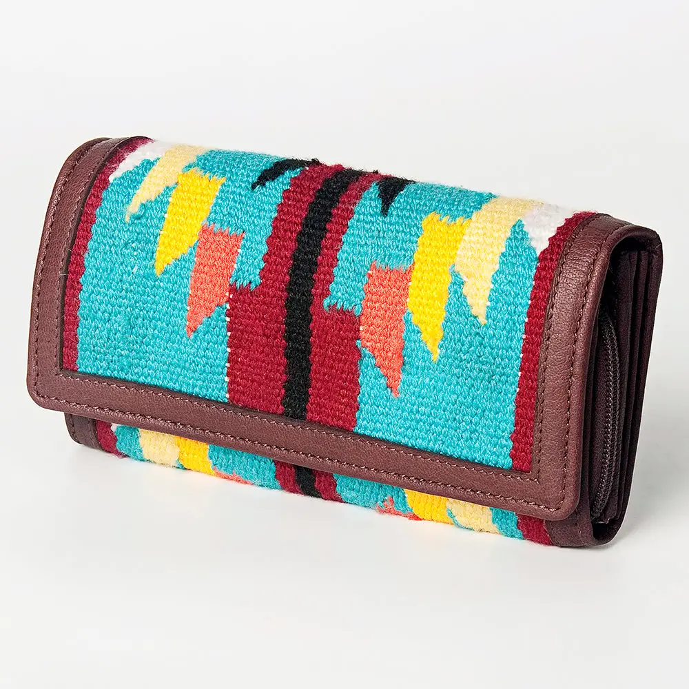 American Darling Wallet Saddle Blanket Genuine Leather Women Bag Western Handbag Purse 1
