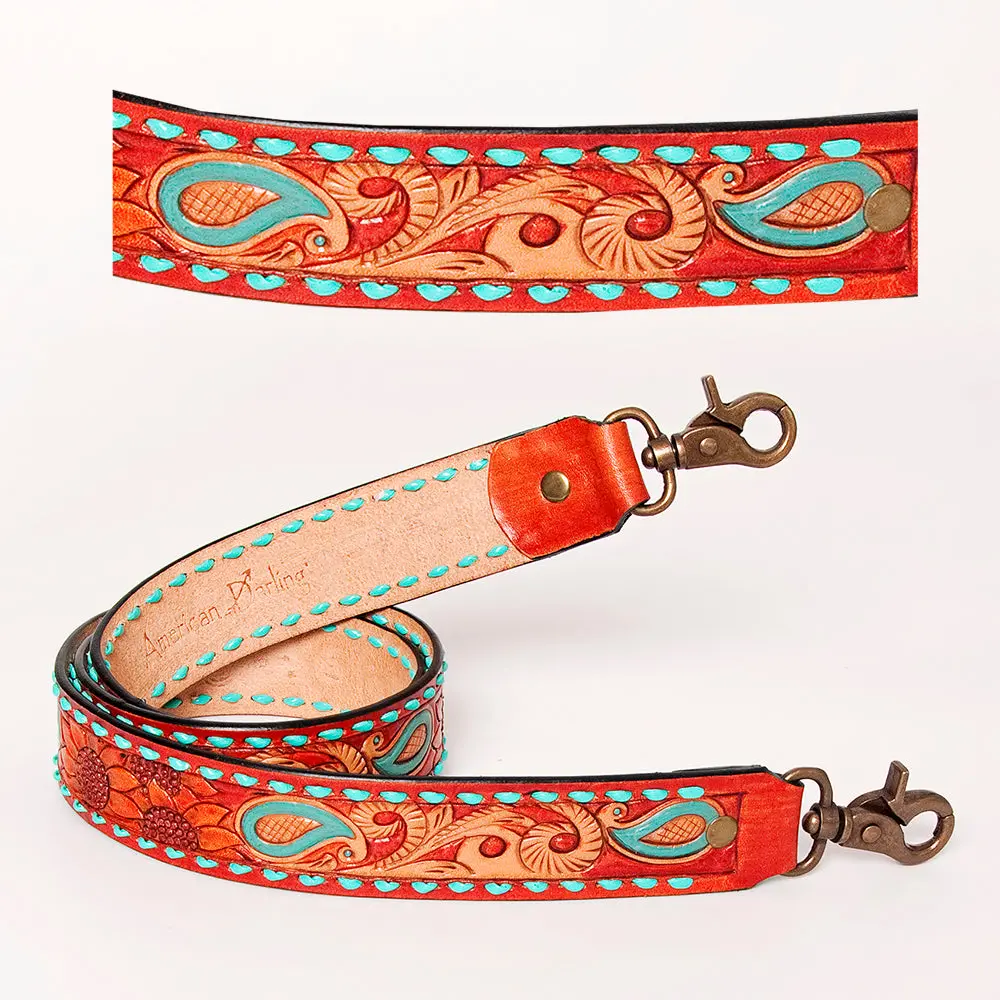 American Darling Hand Tooled Genuine Leather Crossbody Handle Strap For Bags Phone Keychain Wallet Purse Clutch Cellphone 1