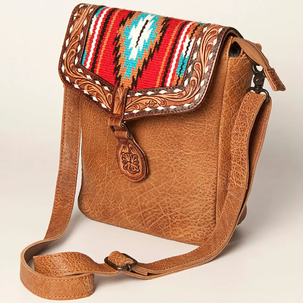 American Darling Cross Body Hand Tooled Saddle Blanket Genuine Leather Women Bag Western Handbag Purse 1