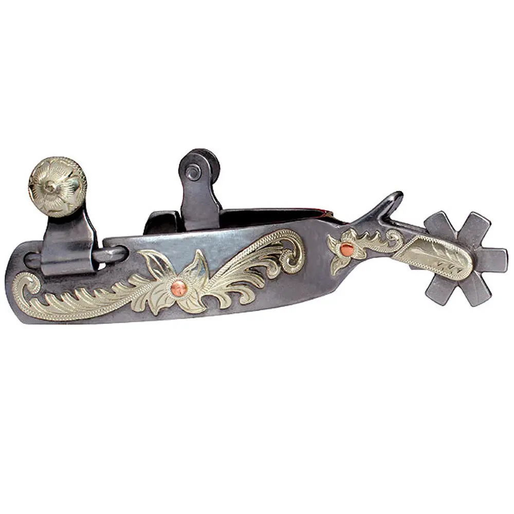 Professional S Choice Silver Rowel With Guard Horse Track Spur 1
