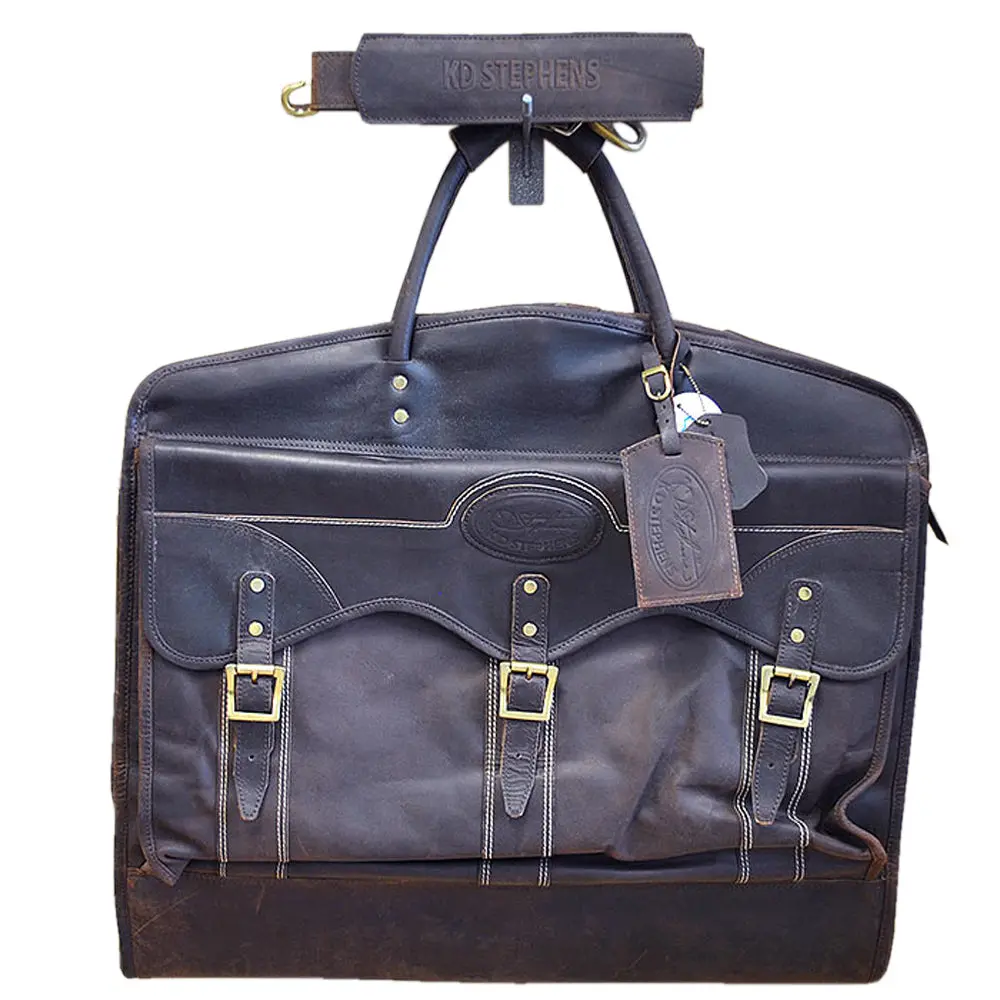 23“W X 20“H X 7“D Garment Bag  Leather Regular Size 1