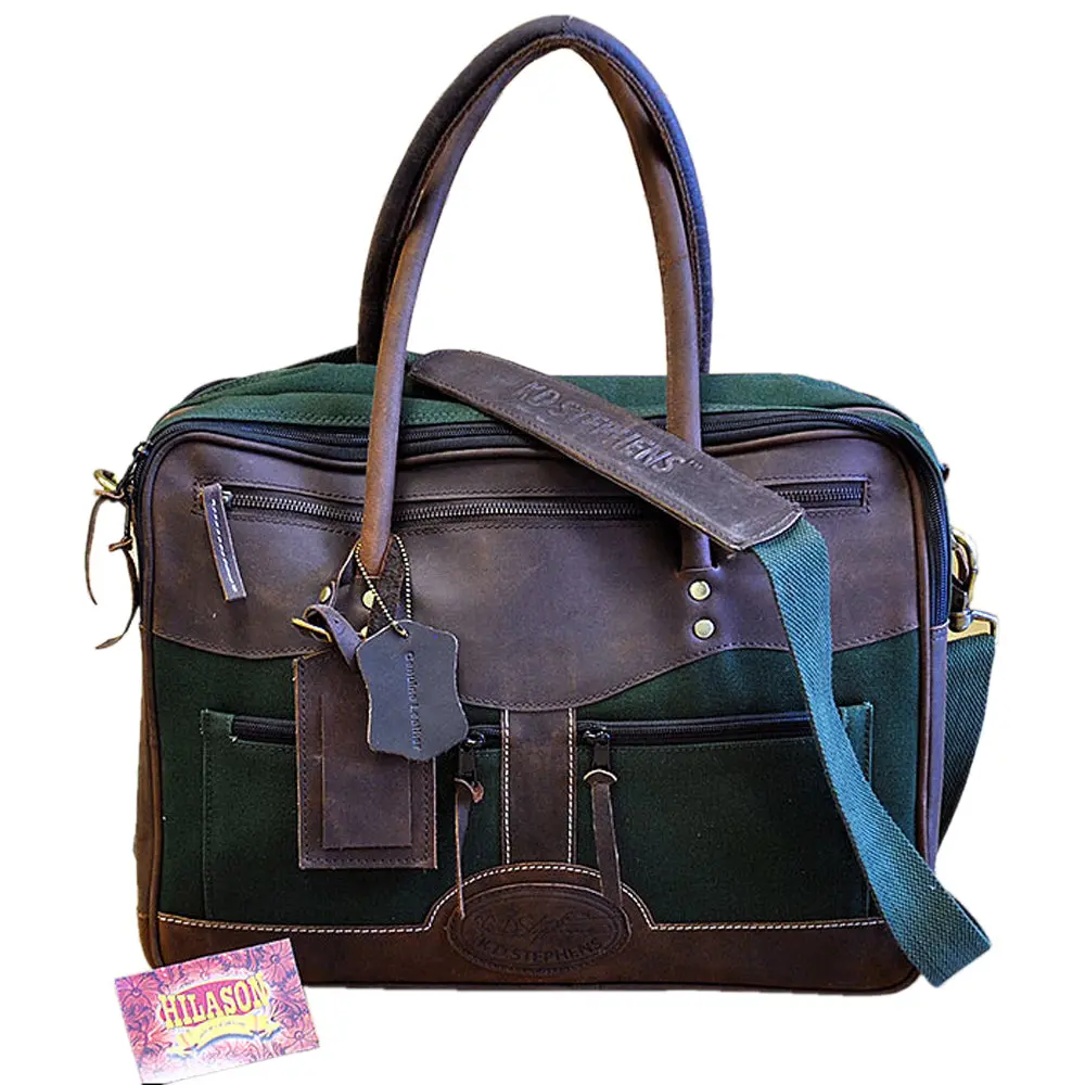 Compact Carryon Overnight Satchel Briefcase Leather Canvas 1