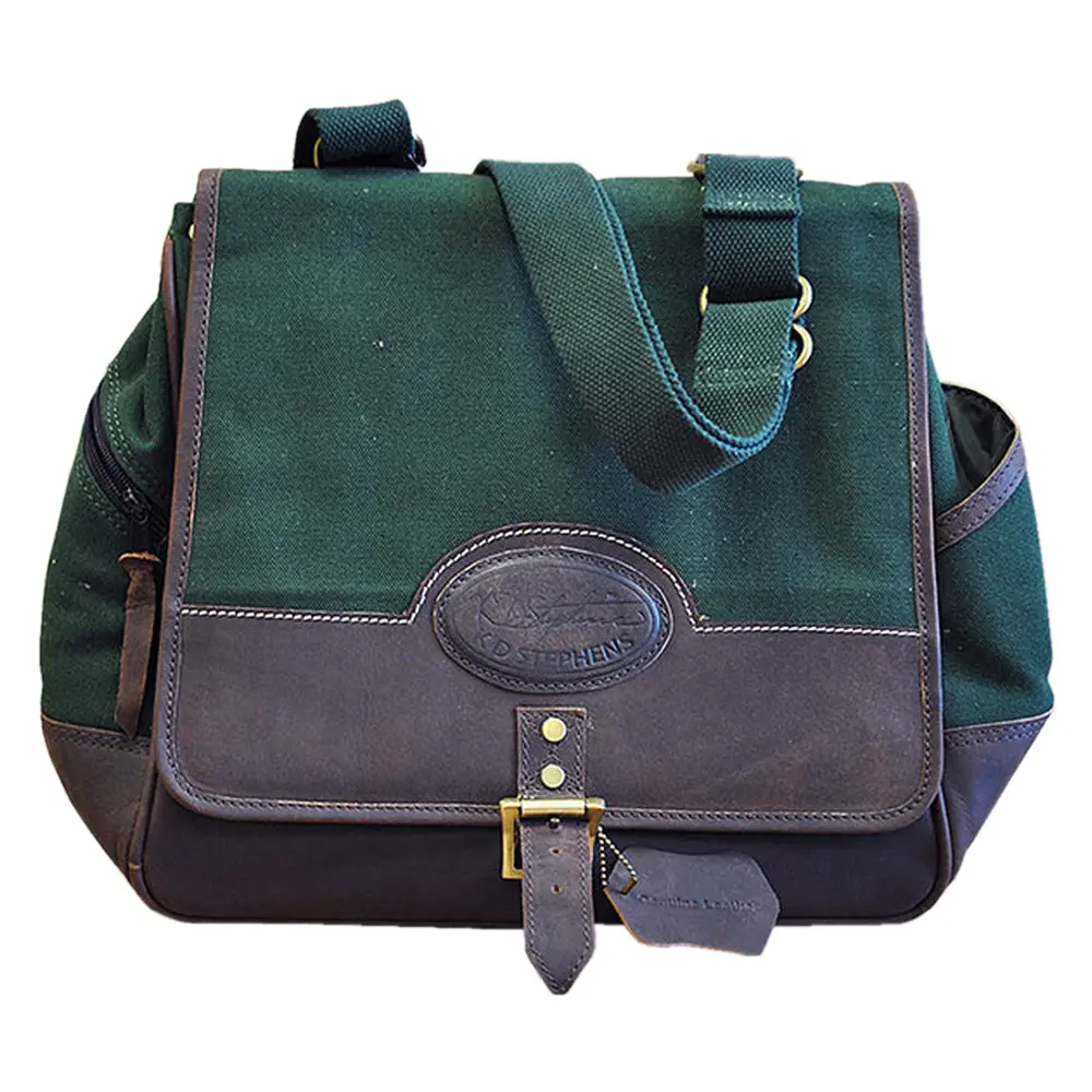 11”W X 12”H X 6”D Hunting Field Bag Leather Canvas 1
