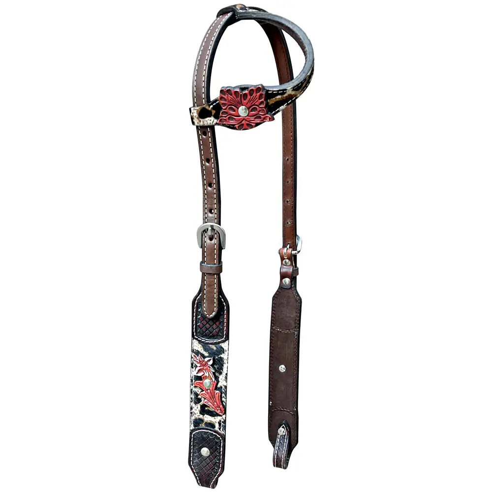 Bar H Equine American Leather Horse Saddle Tack One Ear Headstall Breast Collar Browband Wither Strap Set 1