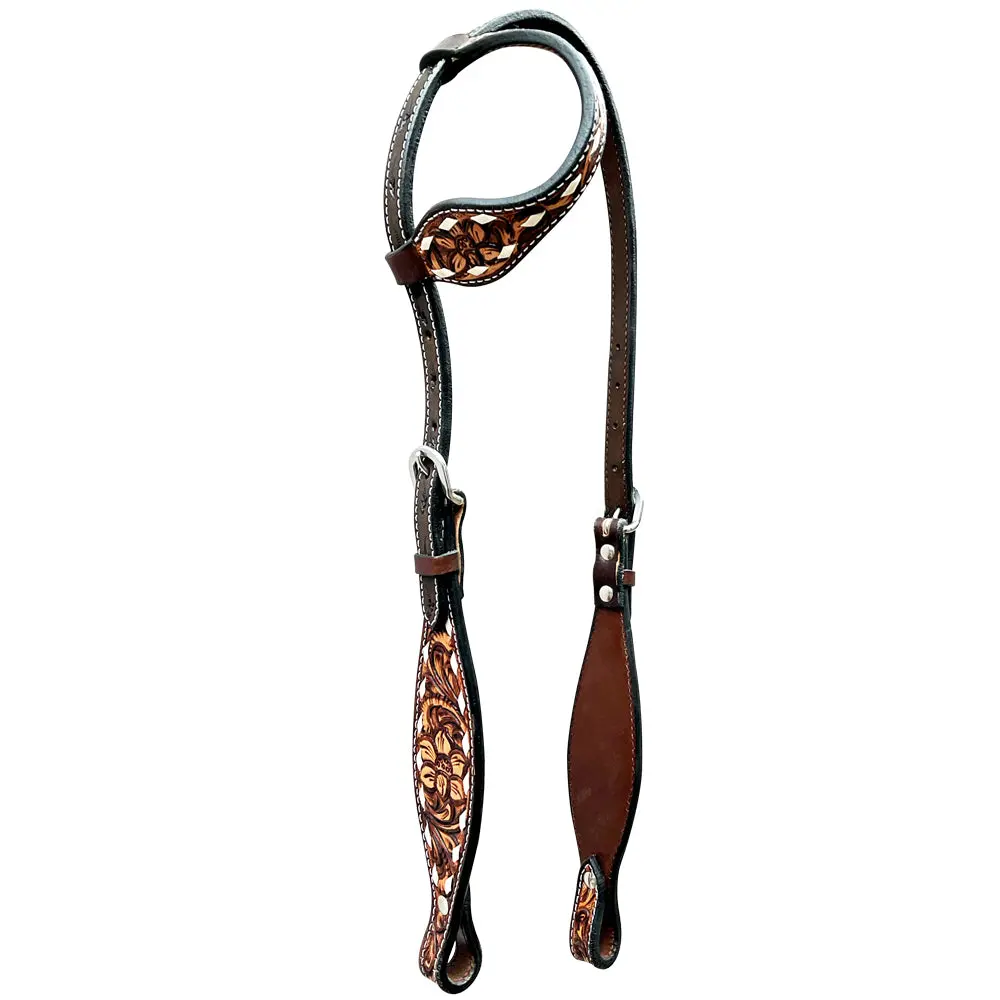 Bar H Equine Genuine Western American Leather Horse Headstall 1