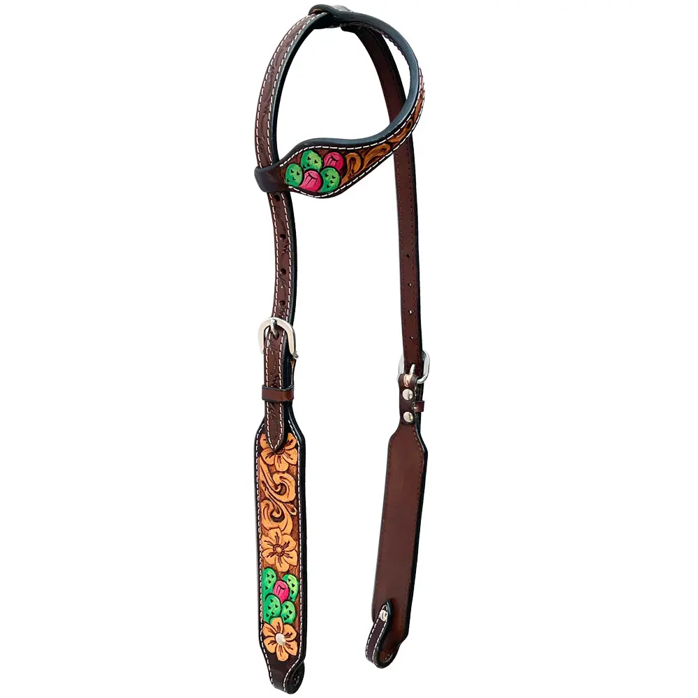 Bar H Equine Genuine Western American Leather Horse Headstall 1