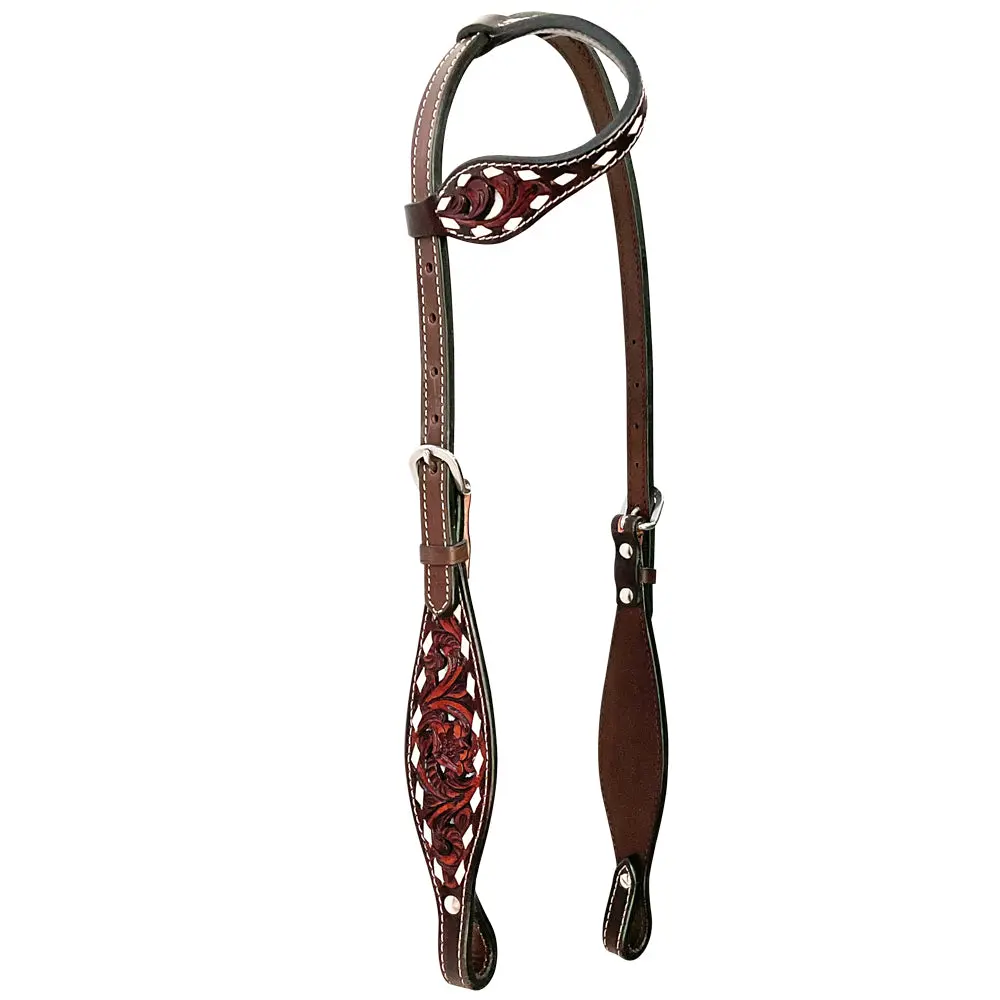 Bar H Equine American Leather Horse Saddle Tack One Ear Headstall | Breast Collar Browband Wither Strap Set Ber246 1