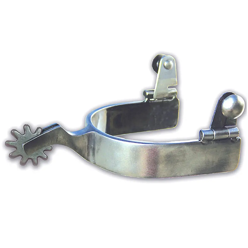 Small Professional's Choice Equisential Cowgirl Spurs Polished Steel Western Spurs Pair 1