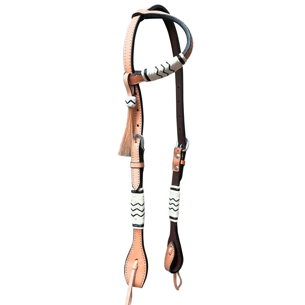Bar H Equine American Leather Horse Saddle Tack One Ear Headstall | Breast Collar Browband Wither Strap Set Ber252 3