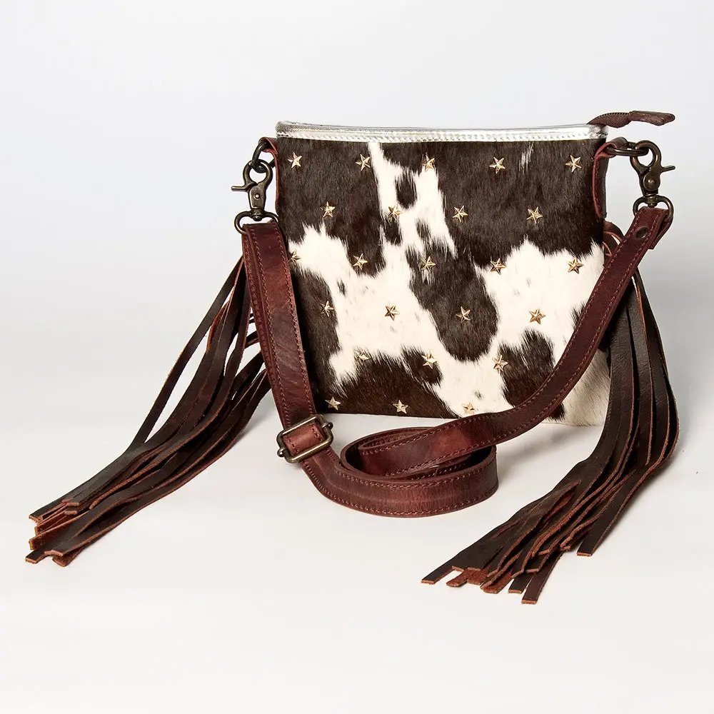 American Darling Crossbody Hair-On Genuine Leather Women Bag Western Handbag Purse 1
