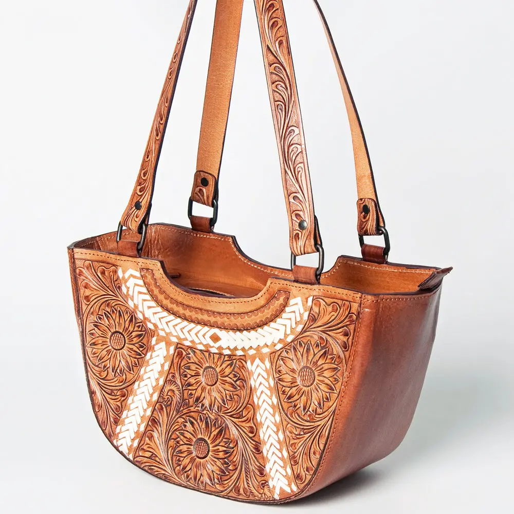 American Darling Tote Hand Tooled Genuine Leather Women Bag Western Handbag Purse 1
