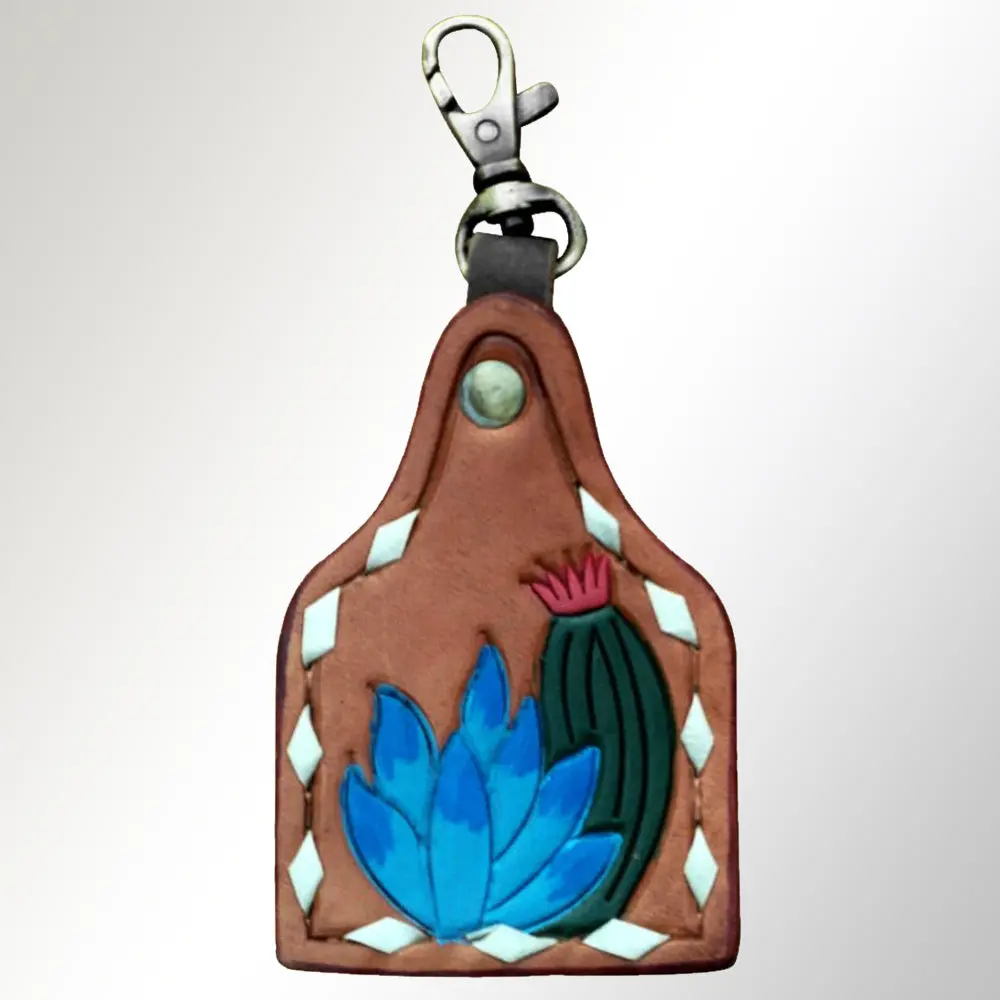American Darling Adkrx109 Hand Painted Genuine Leather Keyring 1