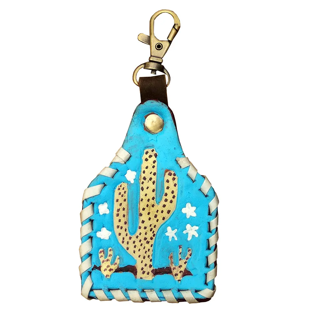American Darling Adkrx131 Hand Painted Genuine Leather Keyring 1