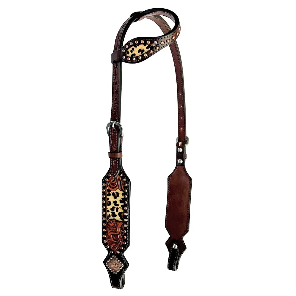 Bar H Equine American Leather Horse Saddle Tack One Ear Headstall | Breast Collar Browband Wither Strap Set Ber238 2