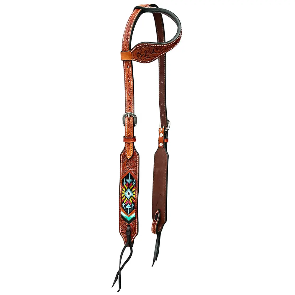 Bar H Equine American Leather Horse Saddle Tack One Ear Headstall | Breast Collar Browband Wither Strap Set Ber262 1