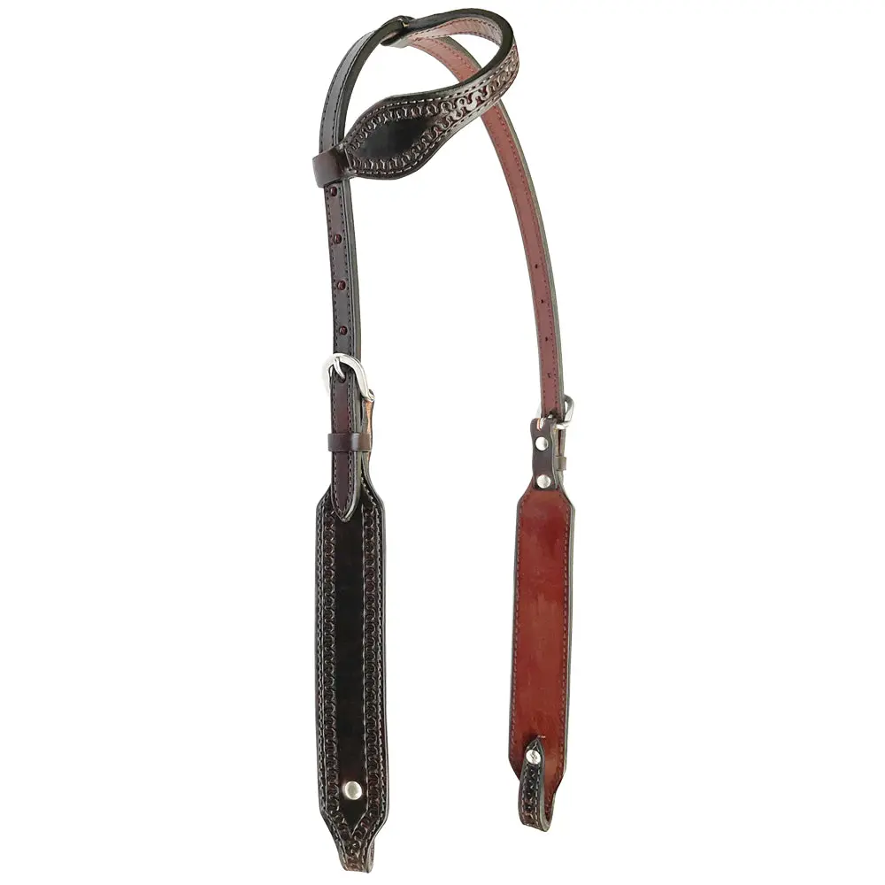 Bar H Equine American Leather Horse Saddle Tack One Ear Headstall | Breast Collar Browband Wither Strap Set Ber266 1