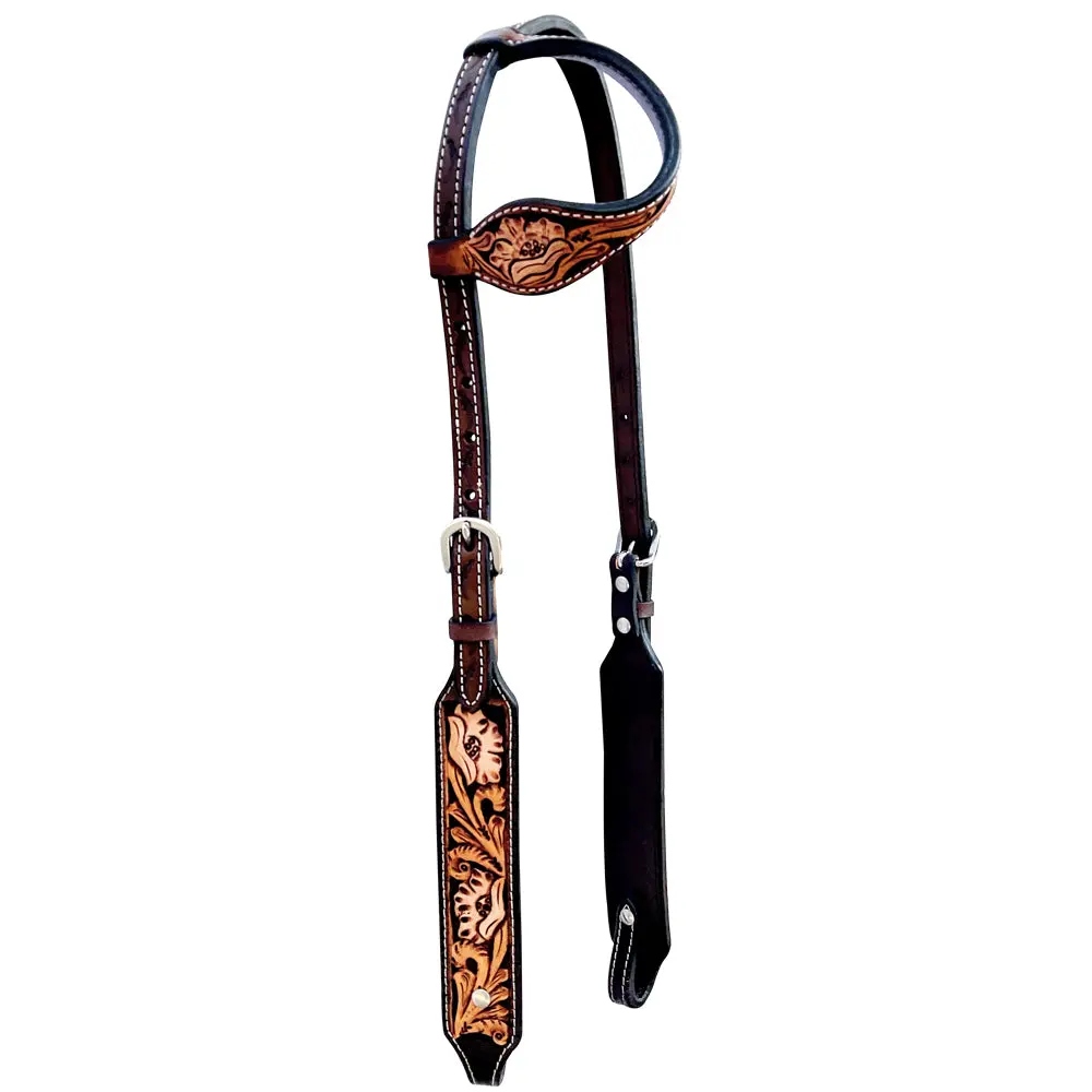Bar H Equine American Leather Horse Saddle Tack One Ear Headstall | Breast Collar Browband Wither Strap Set Ber267 3