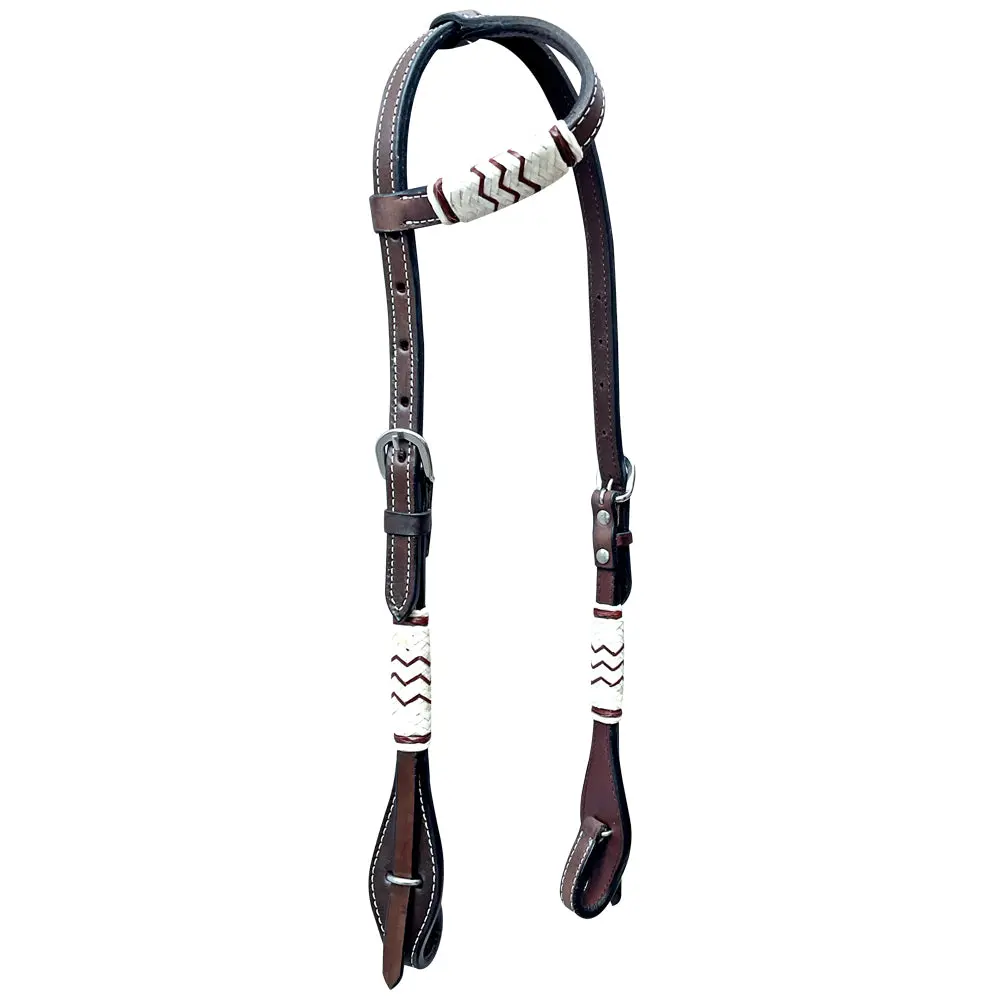 Bar H Equine American Leather Horse Saddle Tack One Ear Headstall | Breast Collar Browband Wither Strap Set Ber271 1
