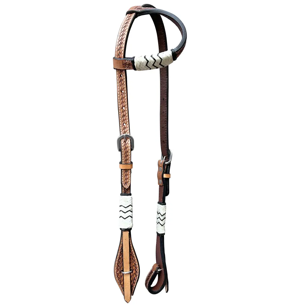 Bar H Equine American Leather Horse Saddle Tack One Ear Headstall | Breast Collar Browband Wither Strap Set Ber279 1