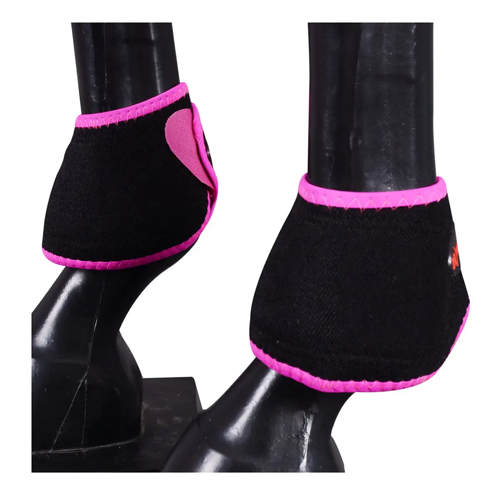 Hilason Bell Boots For Horses No Turn Protection Comfort & Durability Quick Wrap Hook And Loop Jumping Sold In Pairs 22