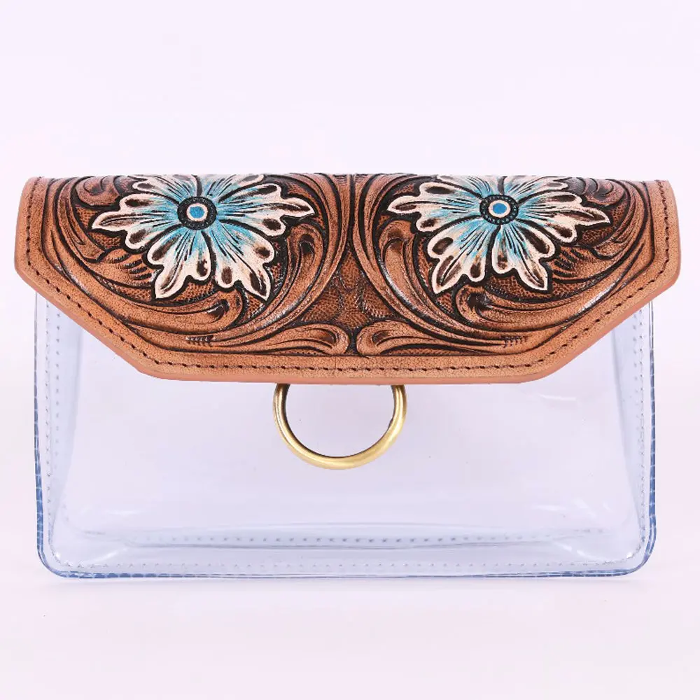 American Darling Clear Bag Hand Tooled Genuine Leather Western Women Handbag Purse | For Cute 1
