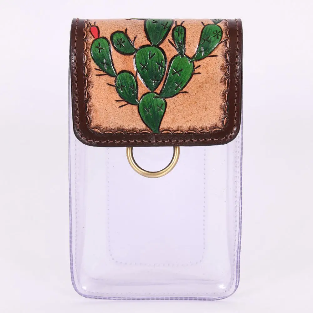 American Darling Clear Bag Hand Tooled Genuine Leather Western Women Handbag Purse | For Cute 1