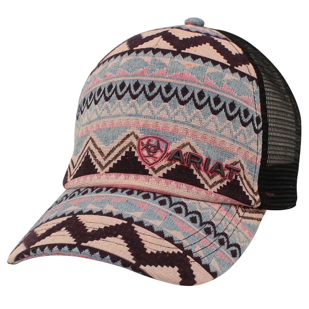 Ariat Ladies Ponyflo Tribal Print Ball Cap 1