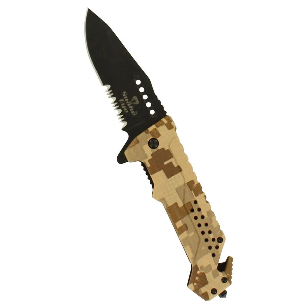 Snake Eye Tactical Camo Spring Assist Folding Knife 1