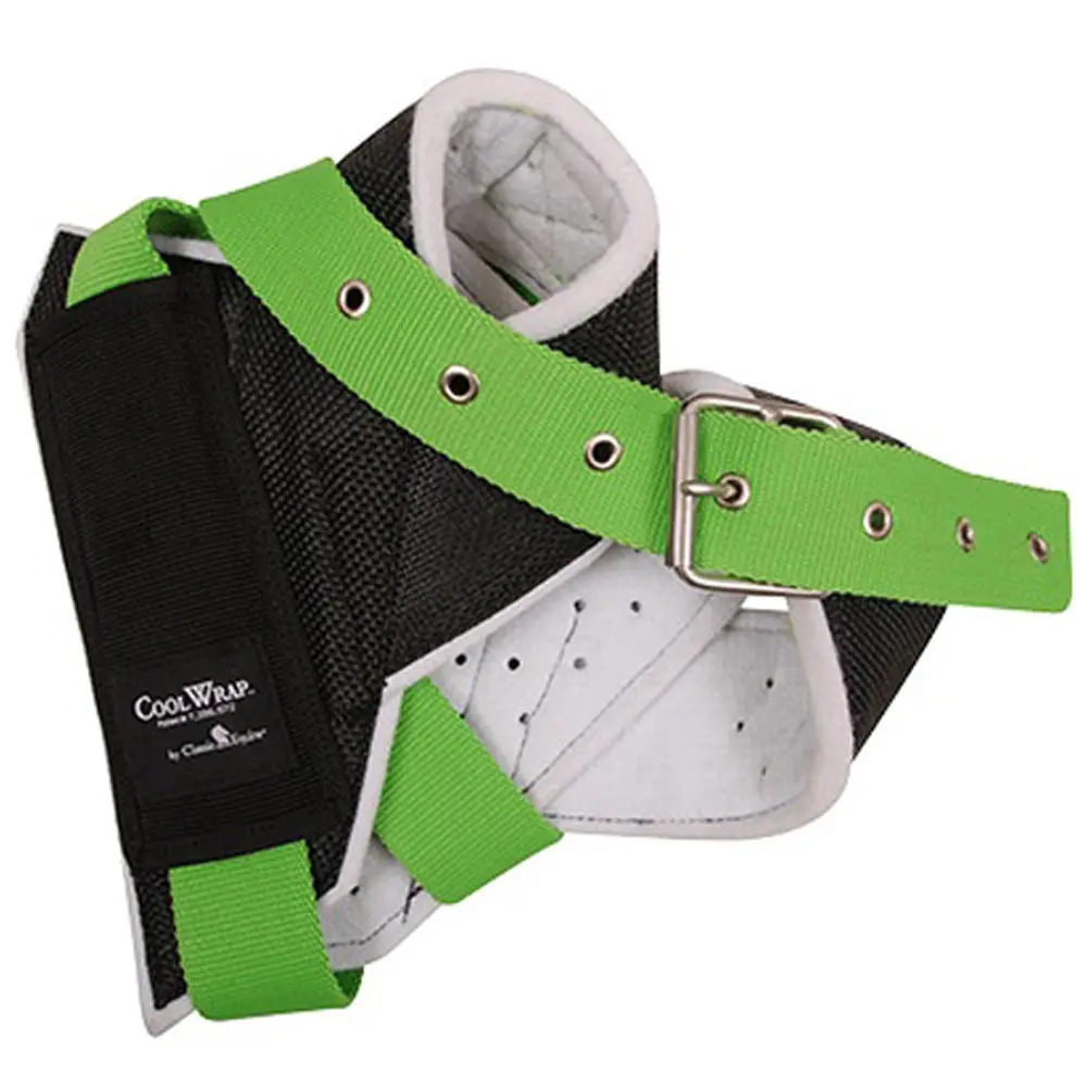 Classic Equine Rope Horn Wrap Black Green Small 1