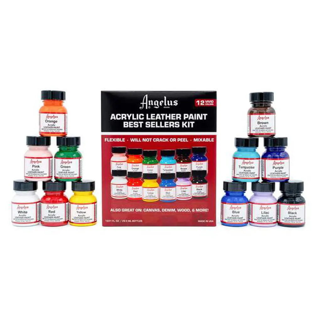 Angelus Acrylic Leather Paint Best Sellers Kit 1Oz 1
