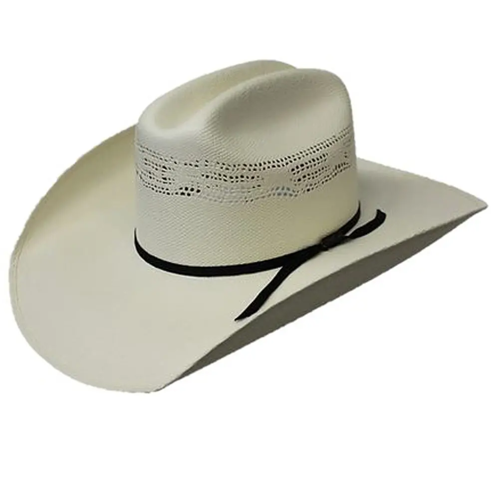 7 3/8 In Lone Star Hat Biz Mens Fisher Bangora Straw Western Hat  Natural 1