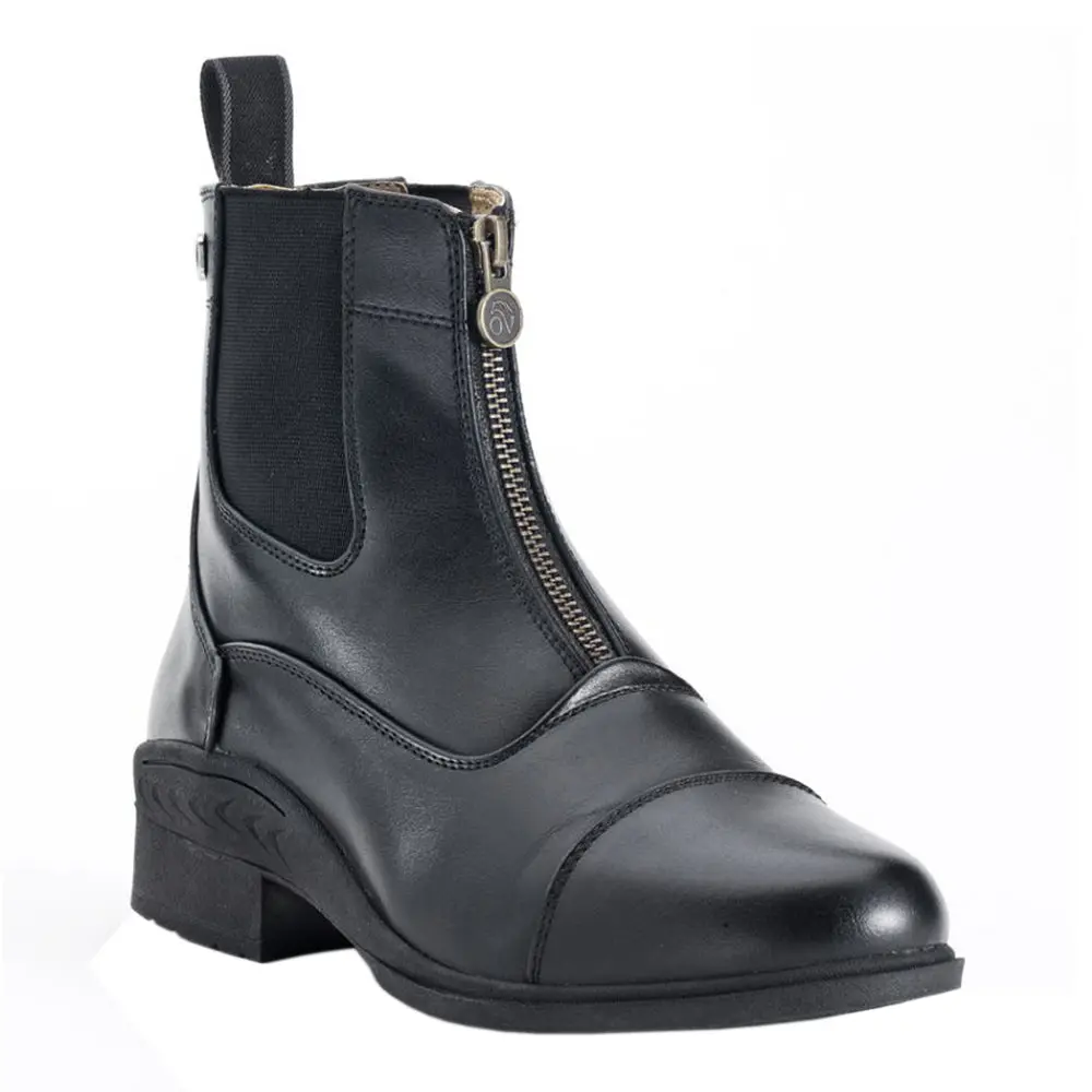 Ovation Quantum Zip Paddock Ladies Synthetic Leather Shoes Black 1