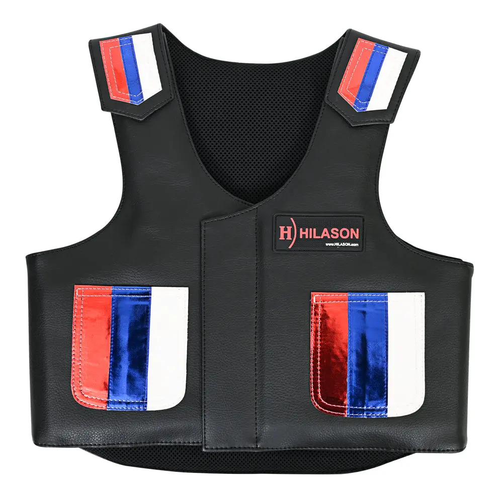 Hilason Kids Junior Youth Bull Riding Pro Rodeo Leather Protective Vest 1