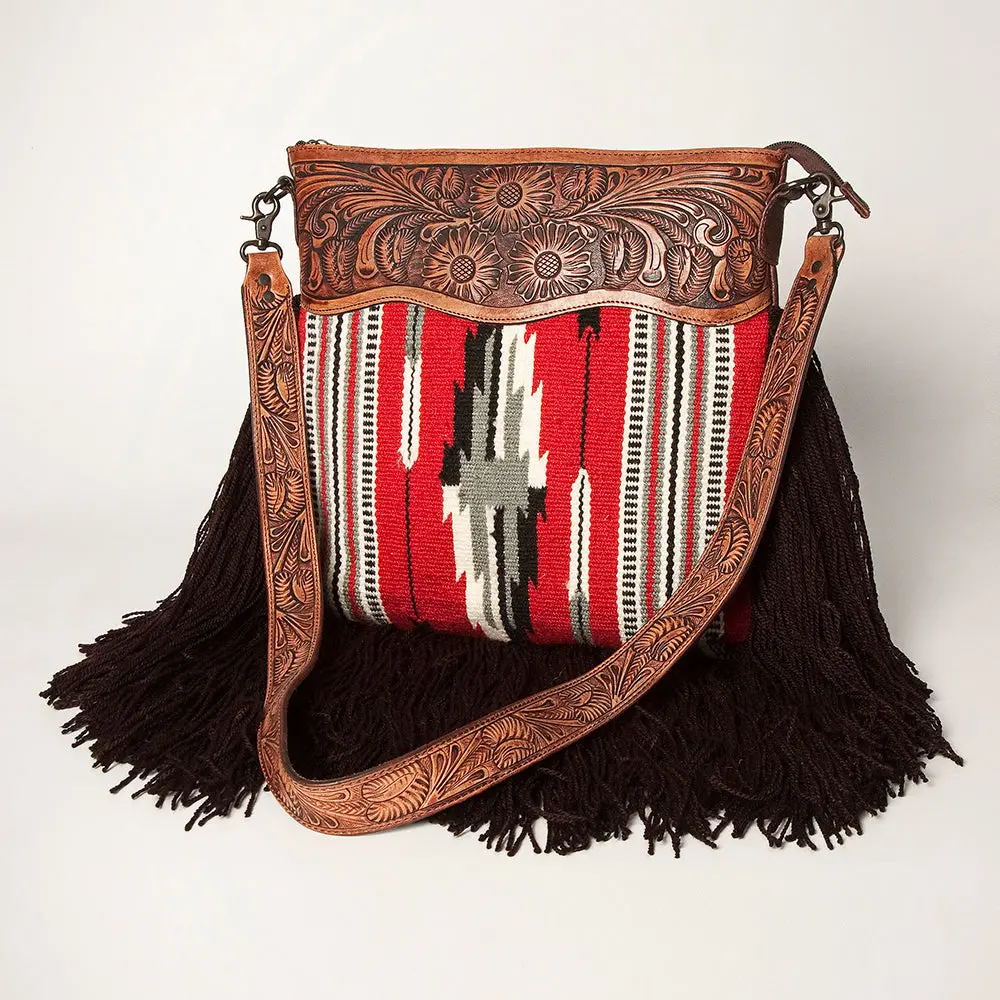 American Darling Large Crossbody Hand Tooled Saddle Blanket Genuine Leather Women Bag Western Handbag Purse 1