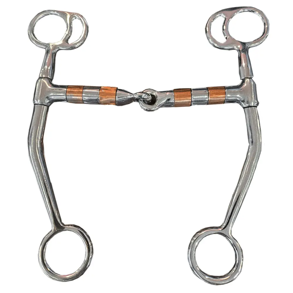 Bar H Equine Cavalry Shank Tongue Relief Bit W/Copper Roller | Bits For Horses Horse Snaffle And Bridles 1