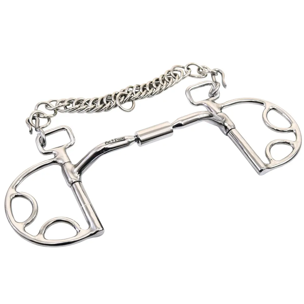 Bar H Equine Kimberwick D Ring Stainless Steel Horse Mouth Bit W/Roller | Bits For Horses Snaffle And Bridles 1